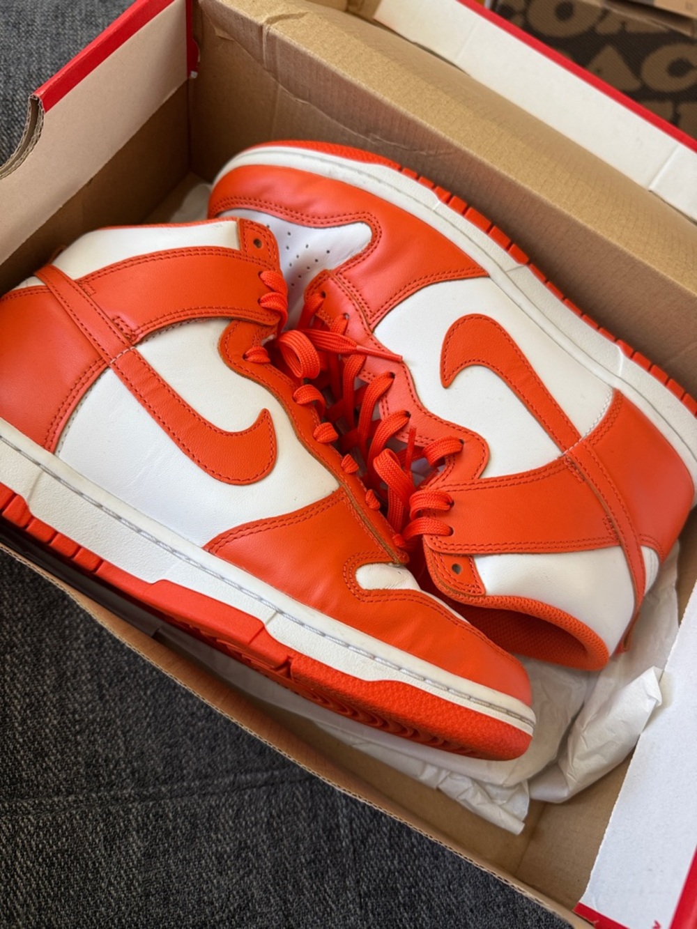 Nike dunk hi retro Sneakers orange blaze white